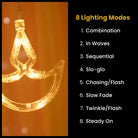 Golden leaf curtain string lights 10ft x 3ft backdrop for weddings and celebrations