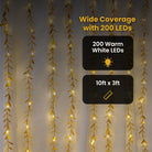 Chronos Lights golden vine garland LED curtain lights for weddings and celebrations