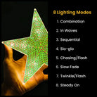 Holographic star curtain LED lights with 3 meter width for festive and event décor