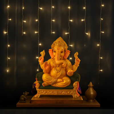 Icicle Curtain Lights | Warm White | Ganpati Decoration