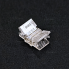 Step 1 of LED strip connector installation – preparing the LED strip.
