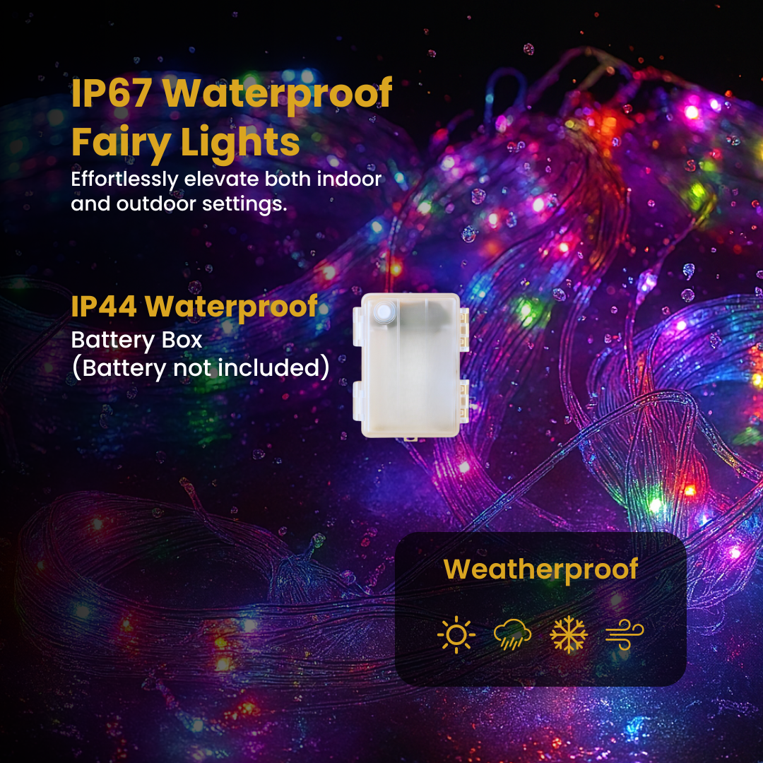 IP67 waterproof multi color fairy lights suitable for outdoor and indoor decoration