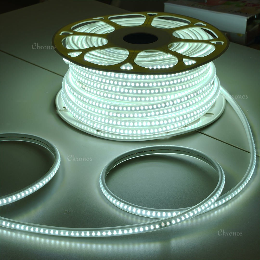 Blue LED Rope Lights for outdoor patios, terraces, and creative lighting designs.