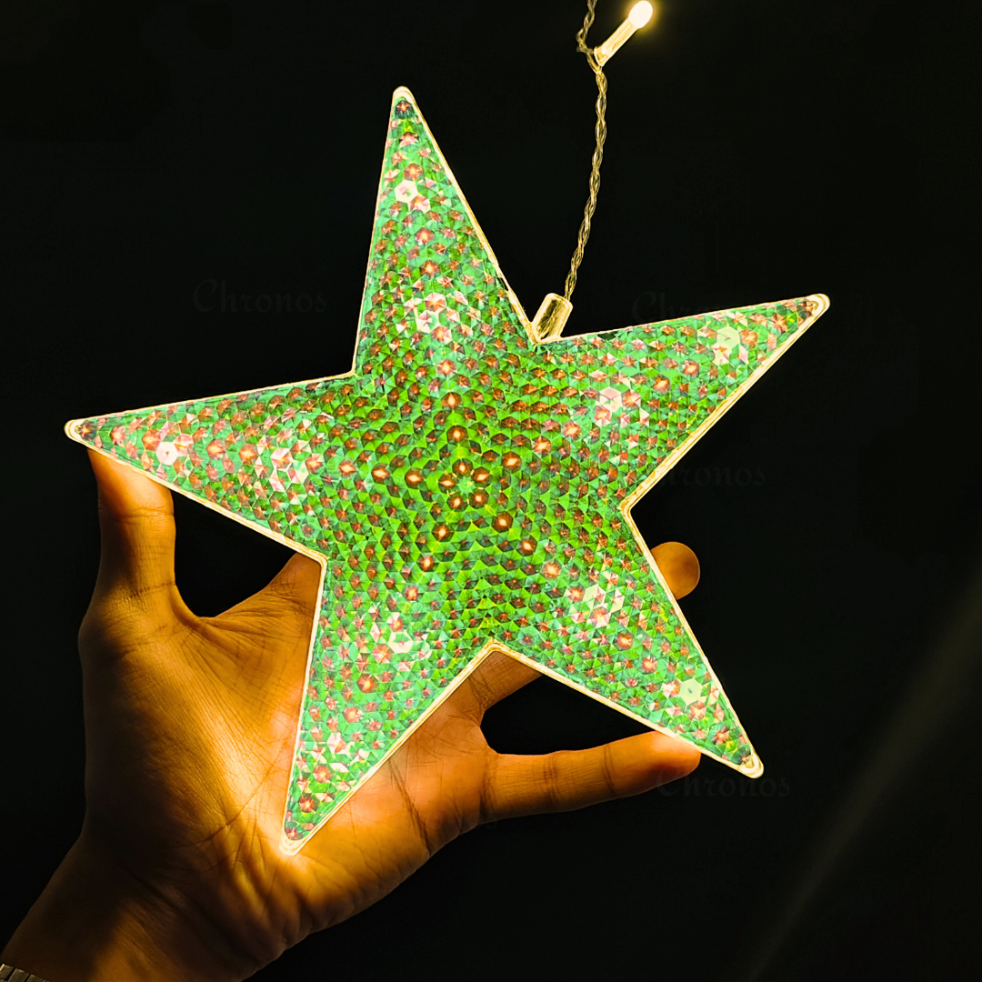 LED star curtain lights for Diwali, Christmas, and festive home decoration
