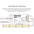 DIY LED strip project using ESP32 WLED controller for custom lighting effects