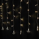 Luxury golden leaf string lights curtain decoration for premium ambiance