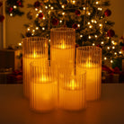 Luxury pleated acrylic LED candle for events, gifting, and premium décor