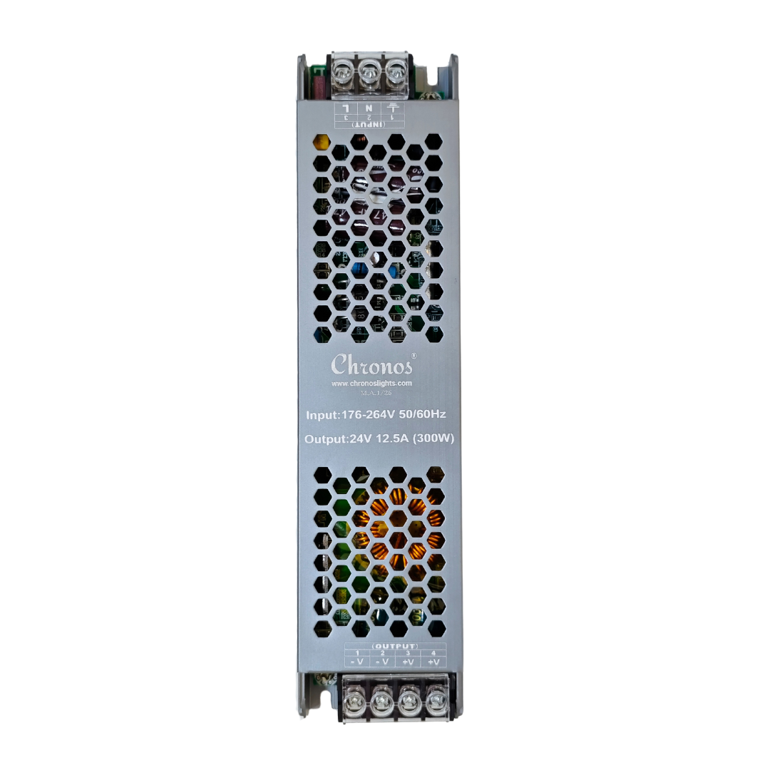 Sleek silver metal case LED driver with aluminum base for durability