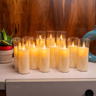 Moving wick LED candle set for festive lighting, pooja décor, and celebrations