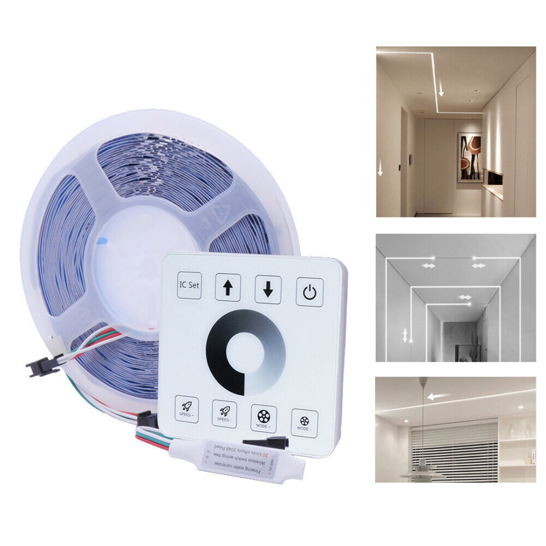 Natural white 4000K flowing water effect LED strip lights for modern interiors