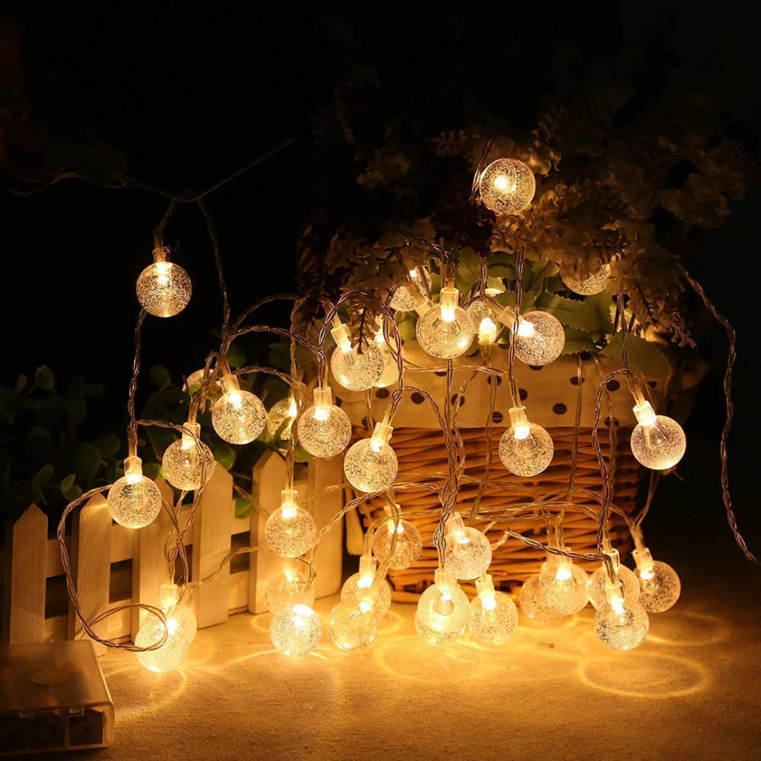 LED Bubble Ball String Light | Warm White Chronos Lights