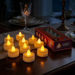 LED Tealight Candle | Ultra Bright Amber Yellow | Pack of 10