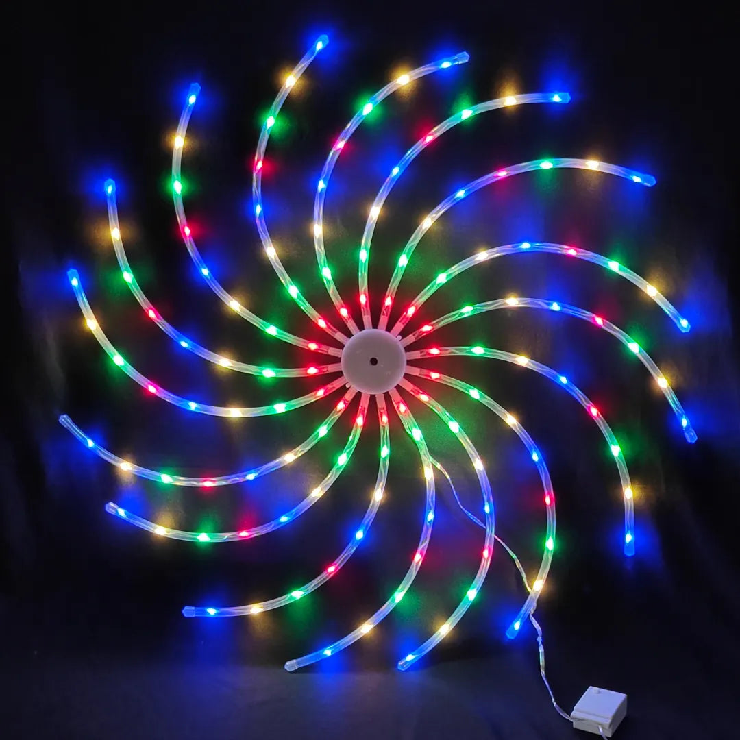 Pichwai style Ganpati chakra LED spiral light for traditional décor setup