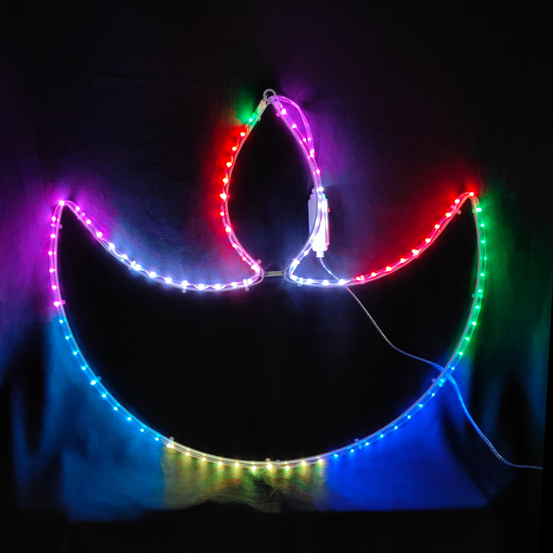 Pixel RGB LED diya hanging neon flex light with 17 dynamic lighting modes for festive decoration