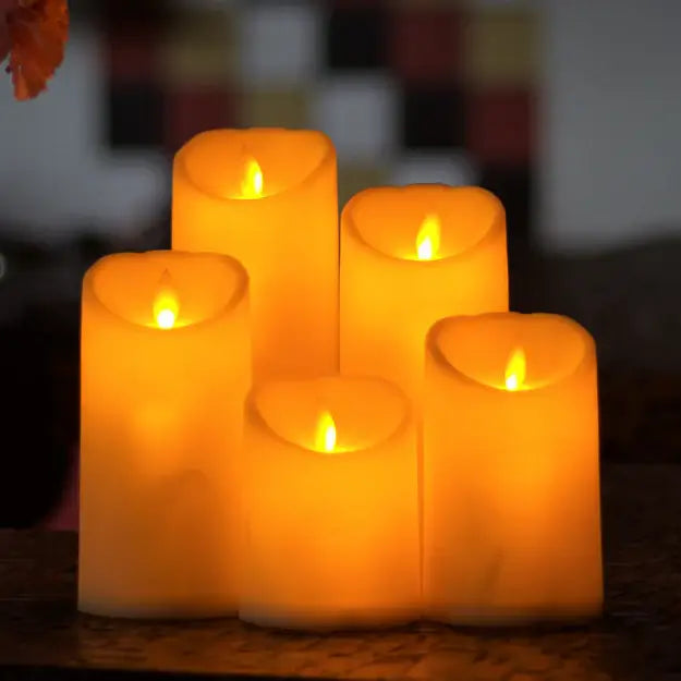 Portable LED candle with no wires required for placement