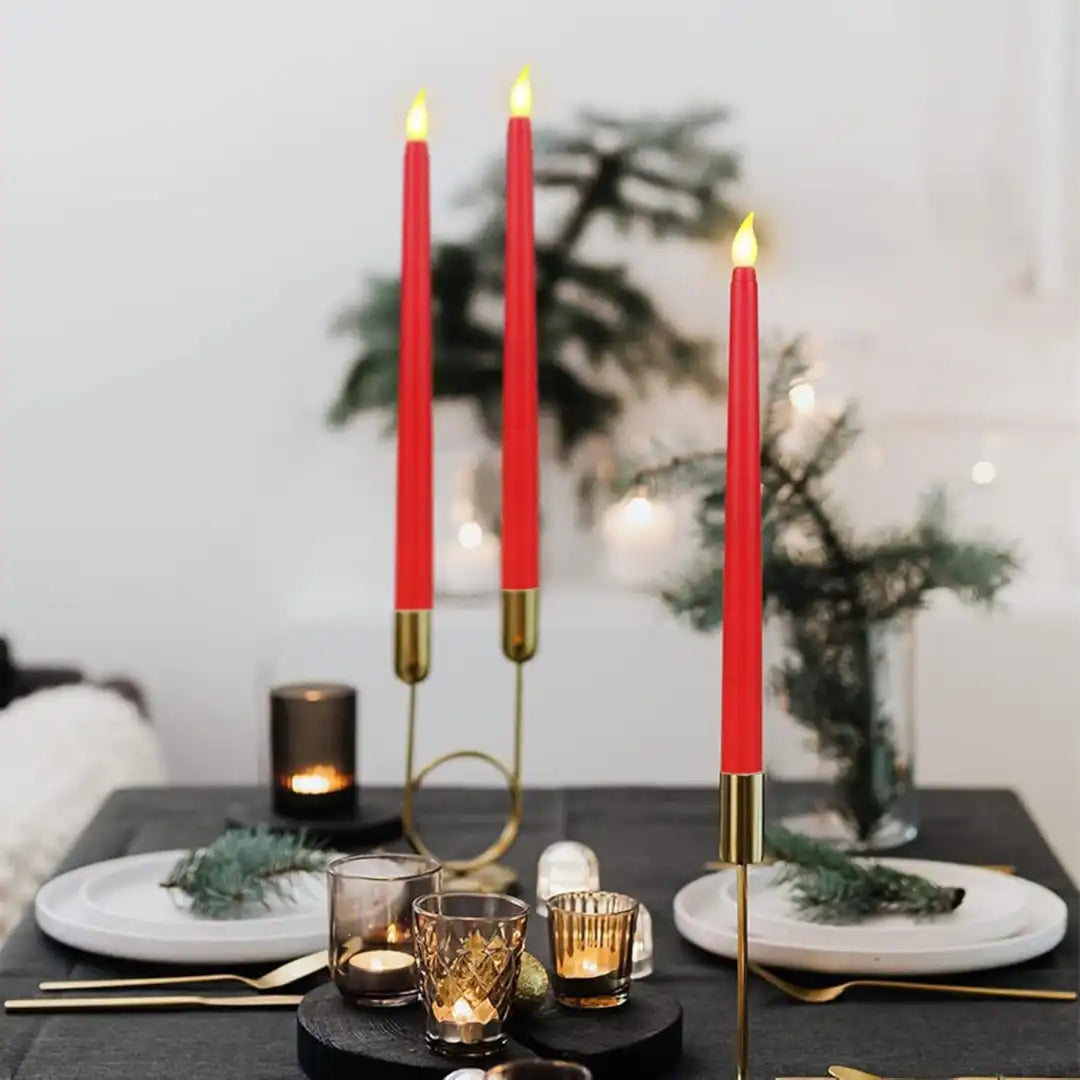 Realistic Flame LED Taper Candle for Elegant Home Décor
