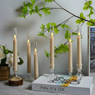 Realistic flickering LED candles without flame smoke or heat