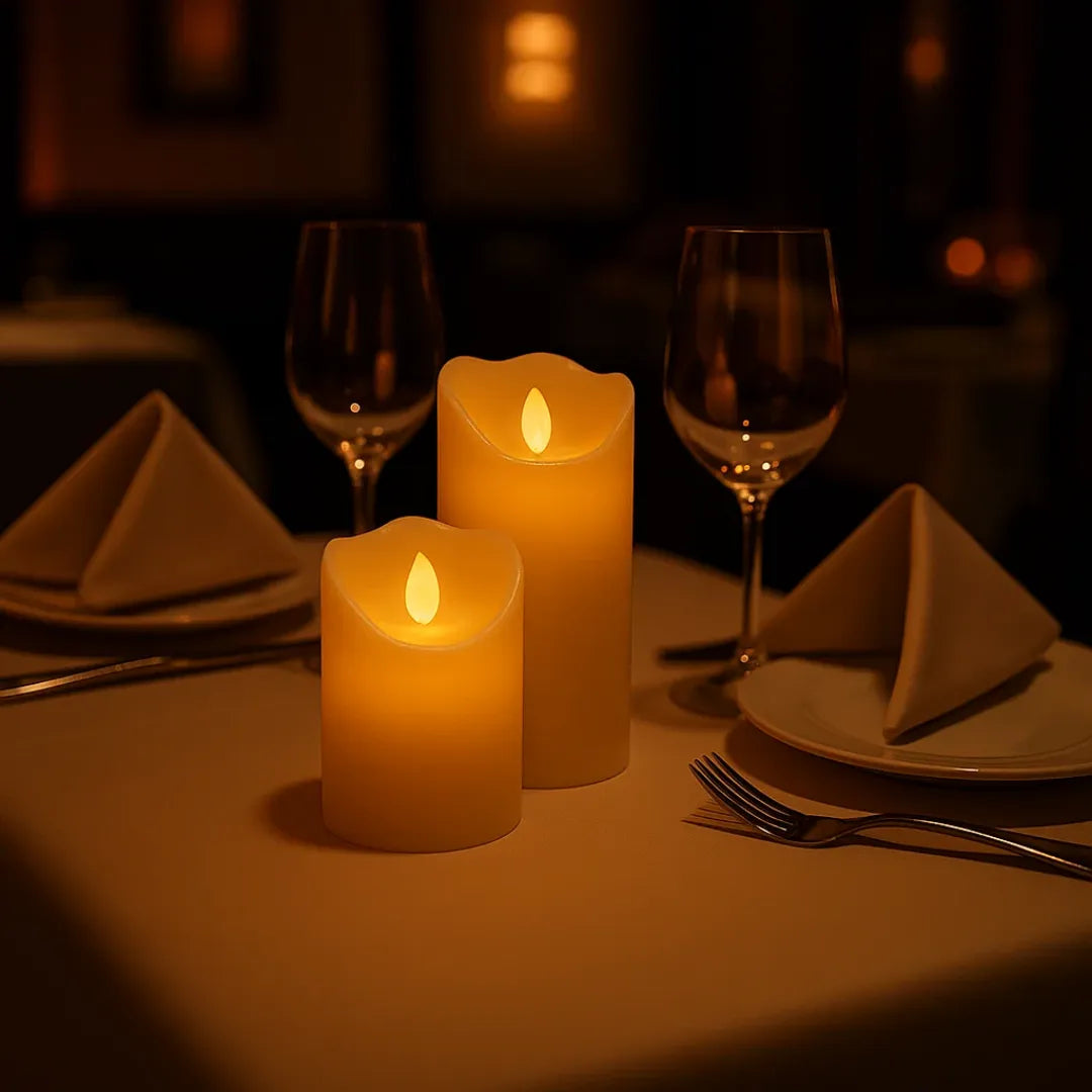 Flameless LED candle safe for pooja and religious functions