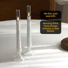 Set of 6 LED pillar candles with remote control and timer function