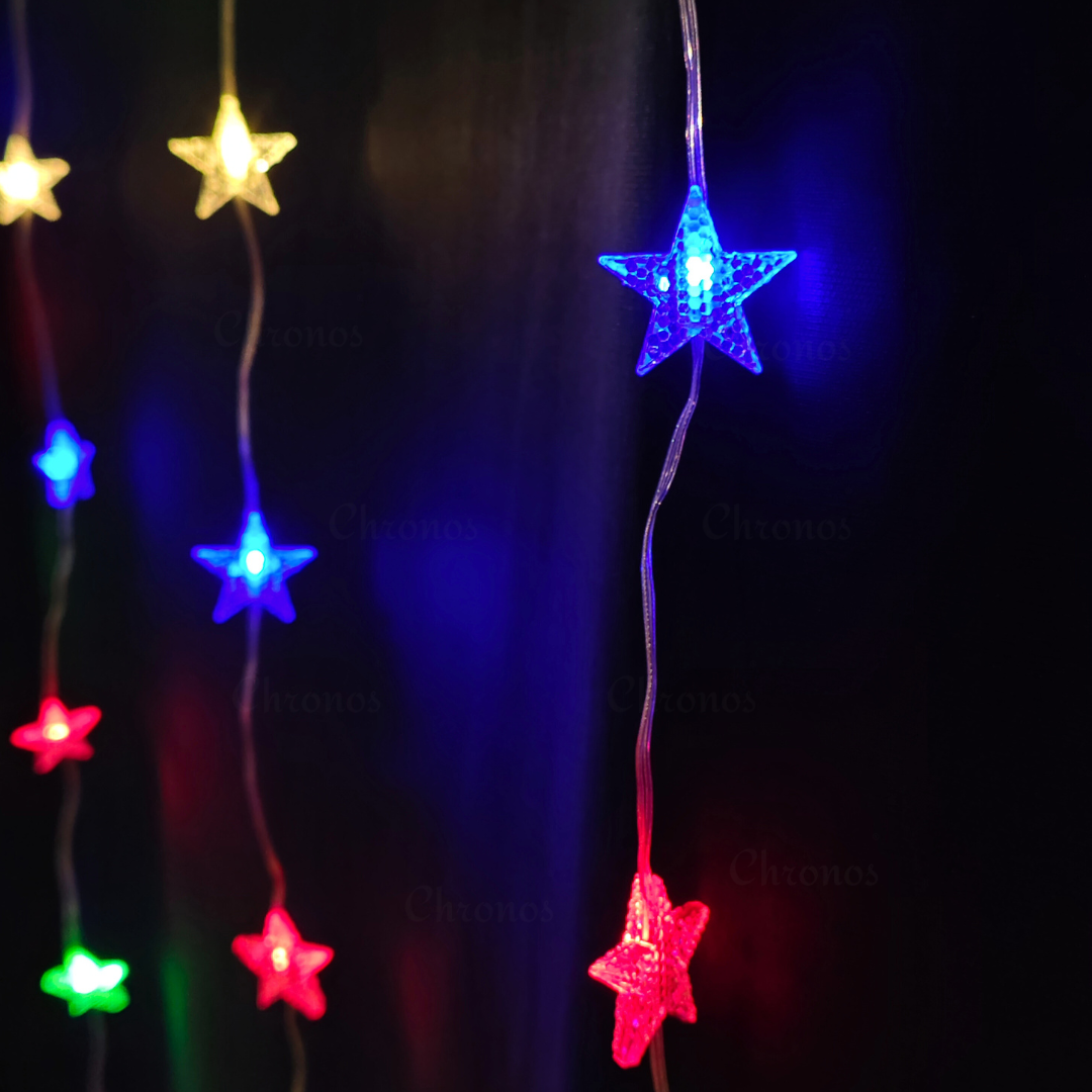 Reusable star curtain lights for events, weddings, and celebrations