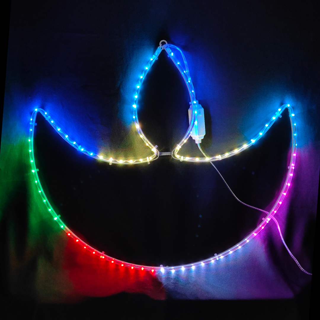 RGB neon diya hanging light with 220V plug and play operation for easy festive setup