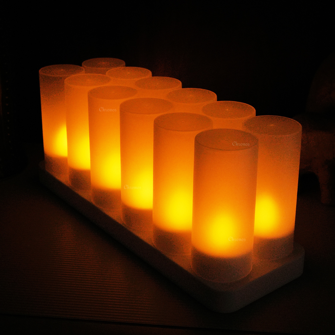 Child-safe flameless LED tea light candles with rechargeable features