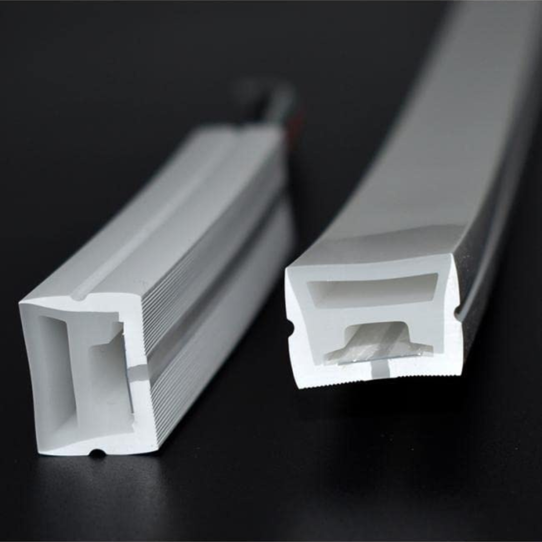 Flexible 8mm x 8mm silicone profile designed to shield your LED strips and improve aesthetics.