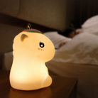 Soft touch color-changing night light with USB rechargeable feature, ideal gift for kids and girls.