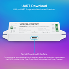 SP803E LED controller showing WLED app interface for smart lighting control