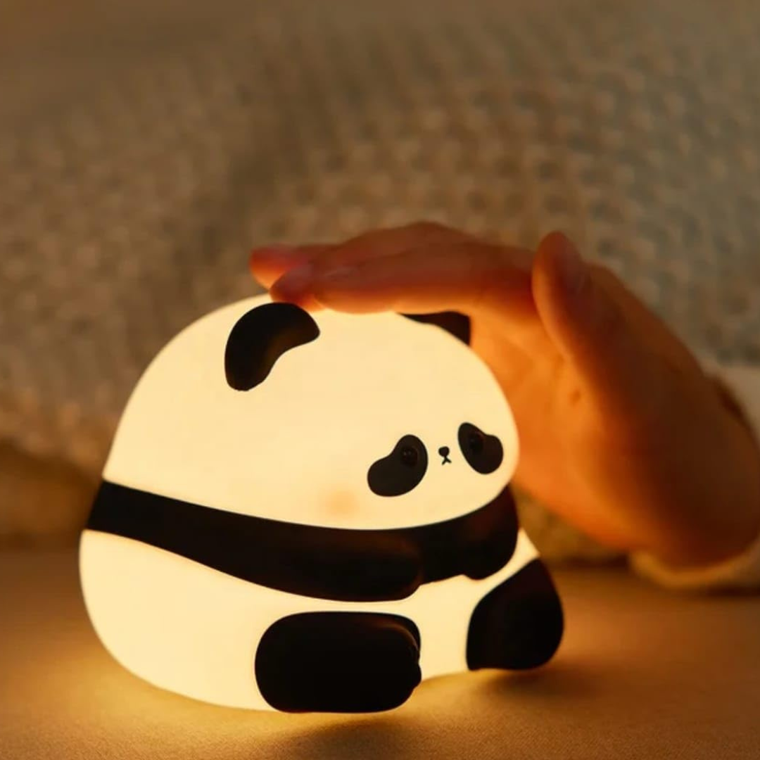 Squishy silicone night light with 7-color changing feature, USB rechargeable and portable, safe for kids.