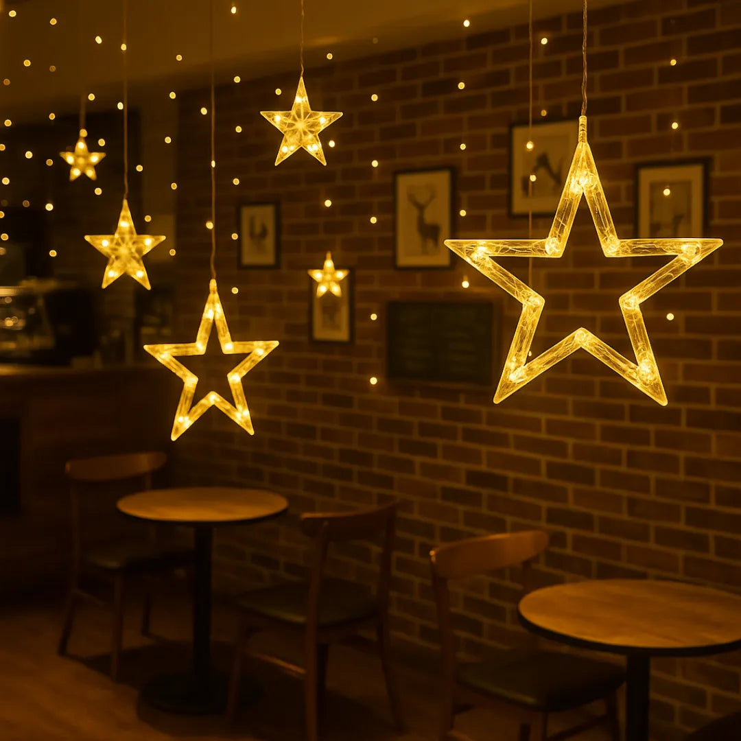 Star LED curtain lights for wedding decoration backdrop
