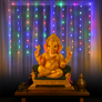 Vibrant star curtain lights multi color variant for festive events