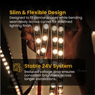 Warm white flexible LED wall wash light for elegant indoor and outdoor décor