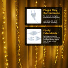 Chronos Lights warm white golden leaves fairy curtain lights for premium décor