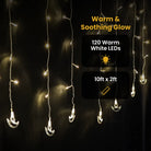 Warm white LED golden leaves fairy curtain lights for festive home decoration