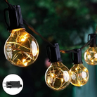Rainproof and shatterproof G40 Globe LED Bulb String Lights for outdoor balcony, terrace, and party lighting