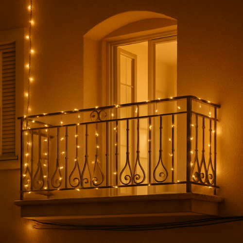 Fairy string lights used for wedding and event decoration
