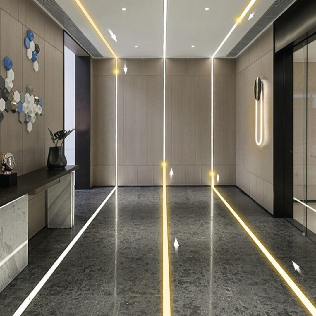 WS2811 IC controlled LED strip lights with flowing water effect, 24V operation