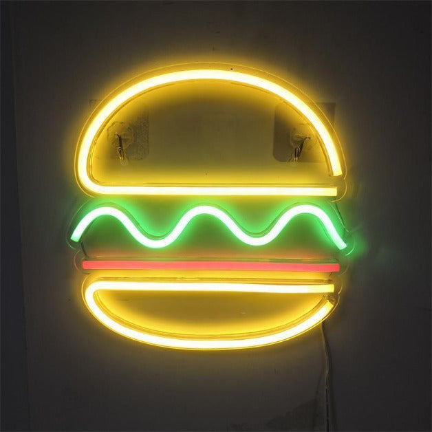 Illuminate Your Space with Burger Neon Sign Light – Chronos Lights