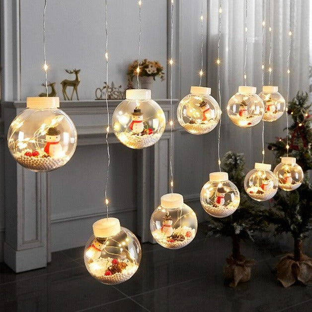 Snowman Wishball Curtain Lights | WW | Chronos