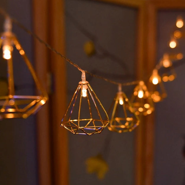 Diamond String Lights - 3AA Battery + USB Operated | Rose Gold - Chronos