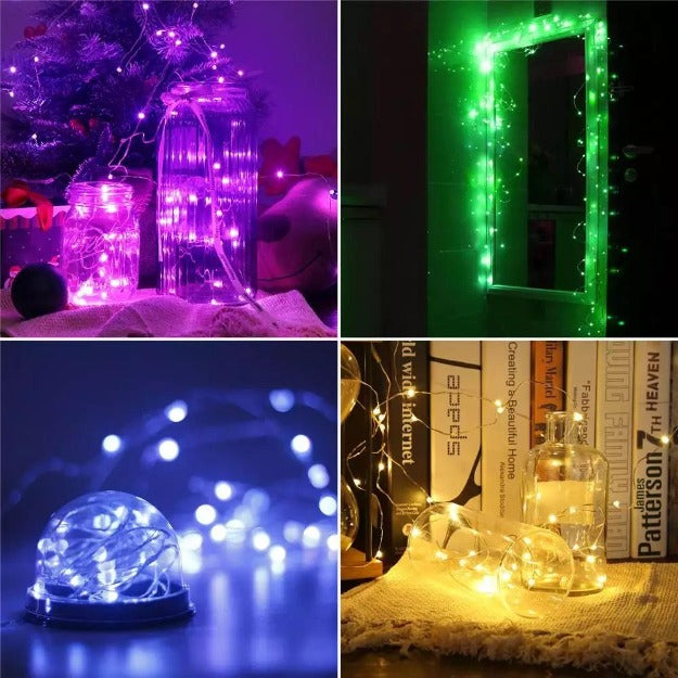 Copper Wire Fairy LED String Lights - 10 Color Changing | IP44 Chronos