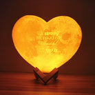 Personalized 3D Heart Shaped Moon Lamp with Photo and Message Customization CHRONOS