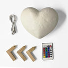 Personalized 3D Heart Shaped Moon Lamp with Photo and Message Customization CHRONOS