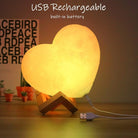 Personalized 3D Heart Shaped Moon Lamp with Photo and Message Customization CHRONOS
