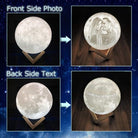 3D Printed Moon Lamp with personalized photo and text customization – eco-friendly rechargeable night light