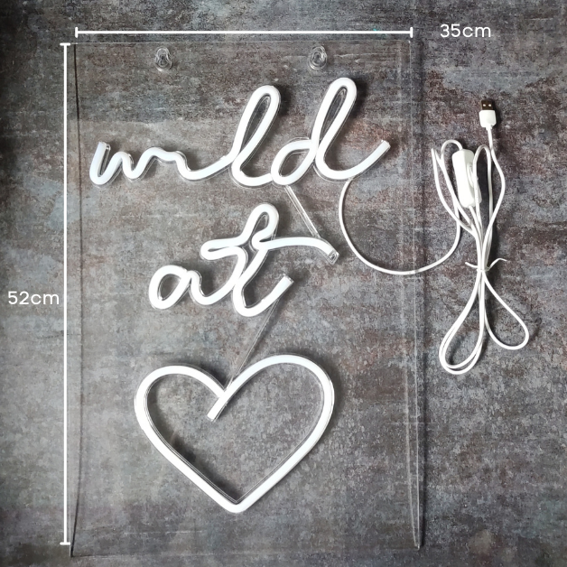 Neon Sign Light | Wall Hanging | Wild at Heart