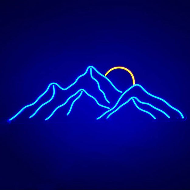 Mountain Neon Sign Neon Signage Chronos lights