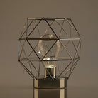 Geometric Metal Cage Lamp - Silver - Chronos