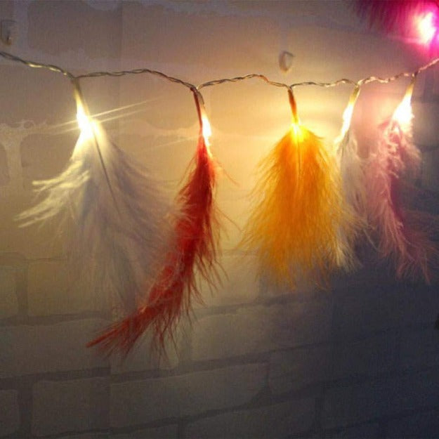 Feather String Lights - Multi color